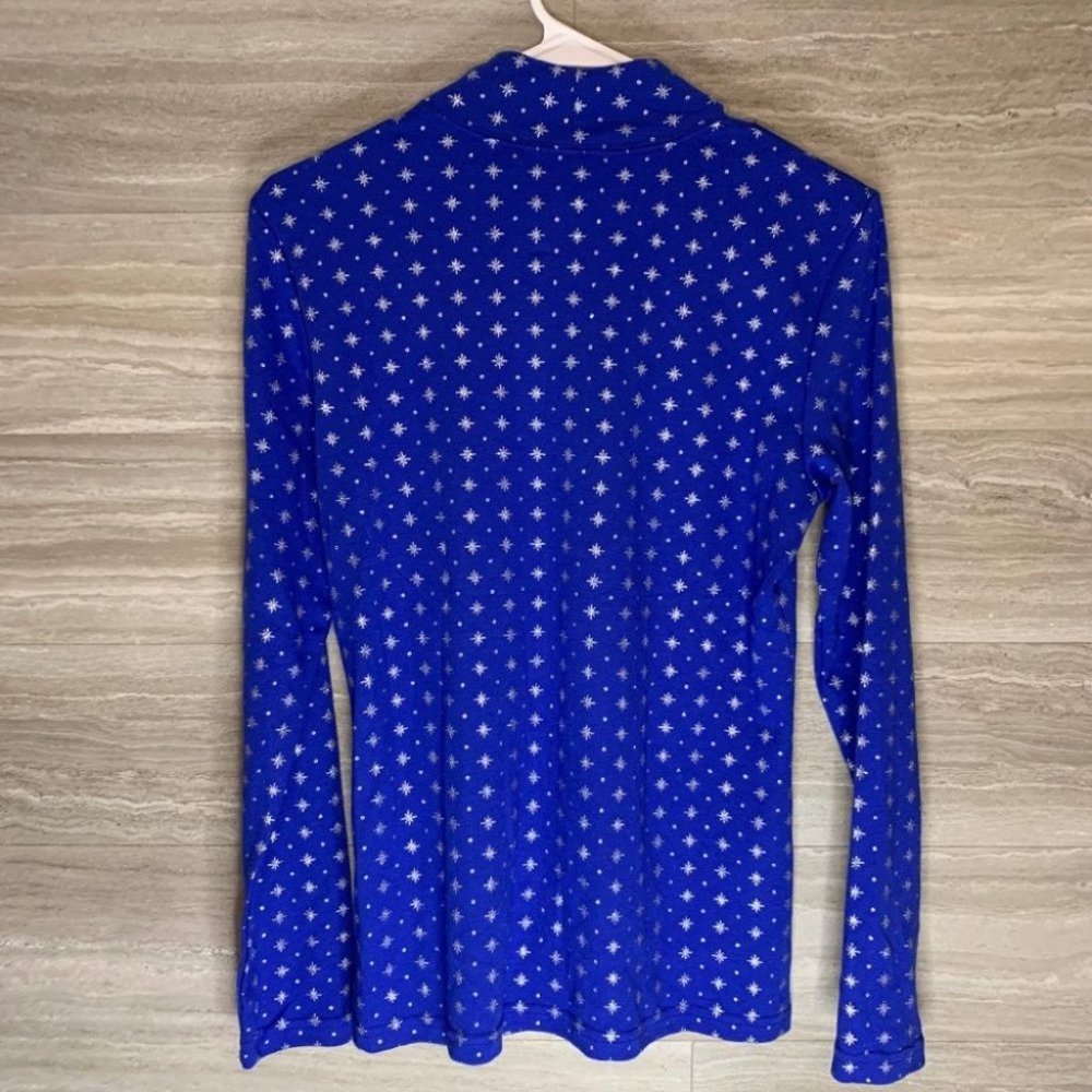 NWT Women’s Karen Scott Snowflake Turtle Neck Blouse - Picture 7 of 7